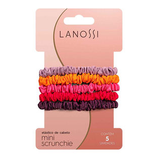 Imagem do produto Conjunto De Elástico Para Cabelo Lanossi Mini Scrunchie Summer Com 5 Unidades