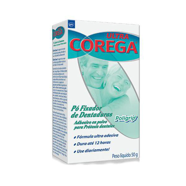 Corega - Ultra Pó Fixador Para Dentaduras 12 Horas 50G