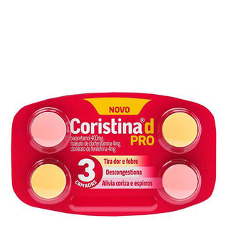 Imagem do produto Coristina D Pro 400Mg + 4Mg + 4Mg 4 Comprimidos
