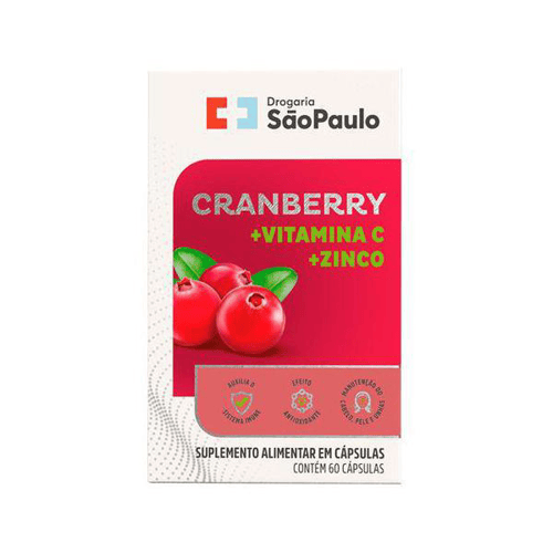 Imagem do produto Cranberry Extrato + Vitamina C E Zinco Drogarias São Paulo 60 Comprimidos