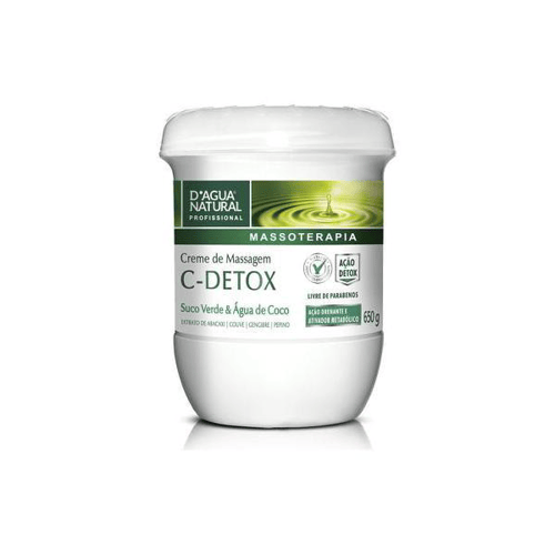 Imagem do produto Creme De Massagem Profissional Cdetox D'agua Natural 650G