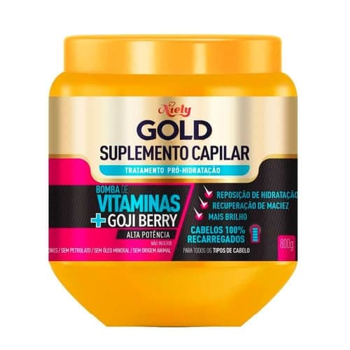 Imagem do produto Creme De Tratamento Niely Gold Suplemento Capilar Próhidratação Bomba De Vitaminas 800G