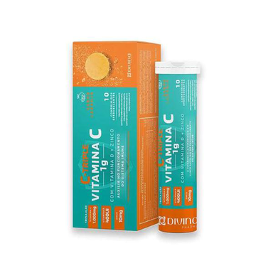 Imagem do produto C-Triple Vitamina C 1G + Vitamina D + Zinco Com 10 Comprimidos Efervescentes