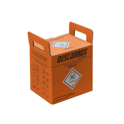 Imagem do produto Descarbox Coletor Para Material Perfurocortante Laranja Descartável 7L