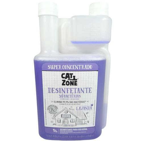Imagem do produto Desinfetante Super Concentrado Xô Bactérias Lavanda Cat Zone 1L