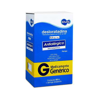 Imagem do produto Desloratadina - Xarope 0,5Mg/Ml Frasco Com 60Ml Ems Genérico