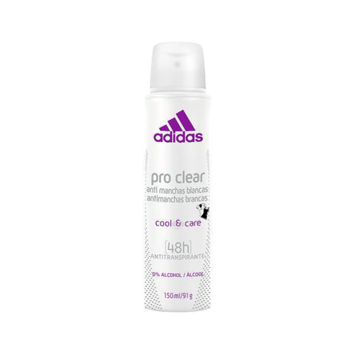 Imagem do produto Desodorante Aerosol Adidas Feminino Pro Clear Anti White Marks 48 H Com 150 Ml