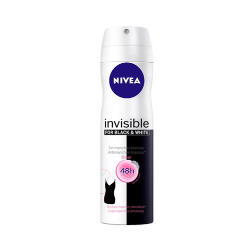 Imagem do produto Desodorante Aerosol Nivea Feminino Invisível Black E White Clear 150Ml