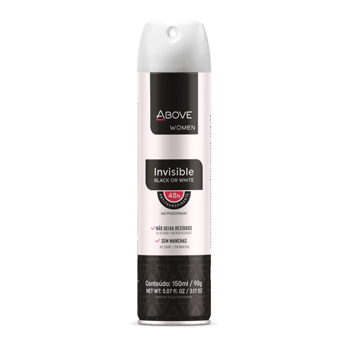 Imagem do produto Desodorante Aerossol Antitranspirante Above Woman Invisible 150Ml