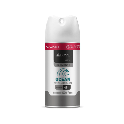 Desodorante Aerossol Antitranspirante Pocket Above Men Elements Ocean 100Ml