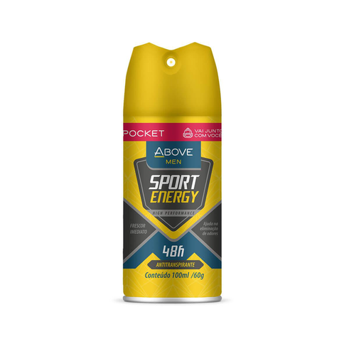 Imagem do produto Desodorante Aerossol Antitranspirante Pocket Above Men Sport Energy 100Ml