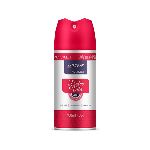 Desodorante Aerossol Antitranspirante Pocket Above Women Dolce Vita 100Ml