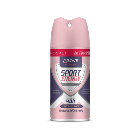 Imagem do produto Desodorante Aerossol Antitranspirante Pocket Above Women Sport Energy 100Ml
