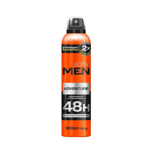 Imagem do produto Desodorante Aerossol Antitranspirante Soffie Men Adventure Com 300Ml