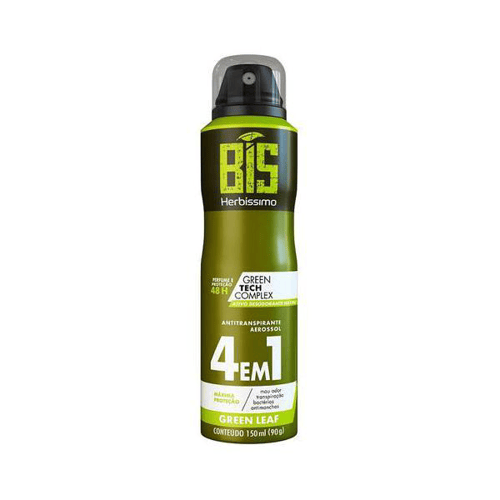 Imagem do produto Desodorante Antitranspirante Aerosol Bís Herbíssimo Grean Leaf Com 150Ml
