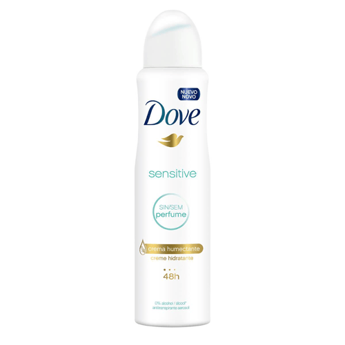 Imagem do produto Desodorante Antitranspirante Aerosol Dove Sensitive Sem Perfume Com 150Ml
