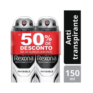 Imagem do produto Desodorante Antitranspirante Aerossol Rexona C/2 Aer 90G Invisible Men