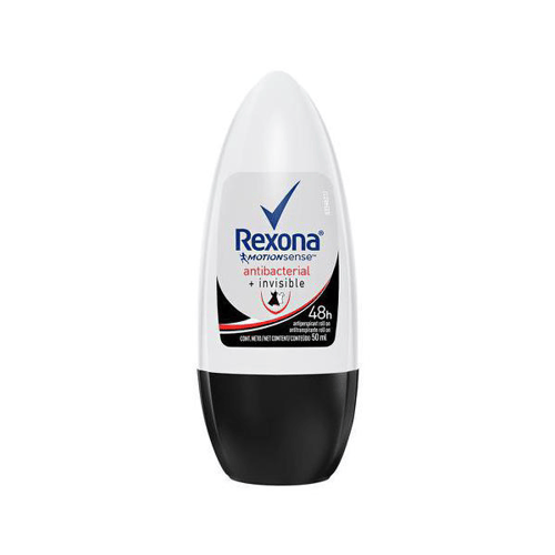 Desodorante Antitranspirante Rexona Women Antibacterial + Invisible Roll On 50Ml