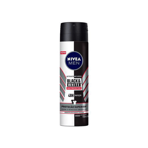 Imagem do produto Desodorante Antitrasnpirante Aerosol Nivea Men Black E White Max Protection 150Ml