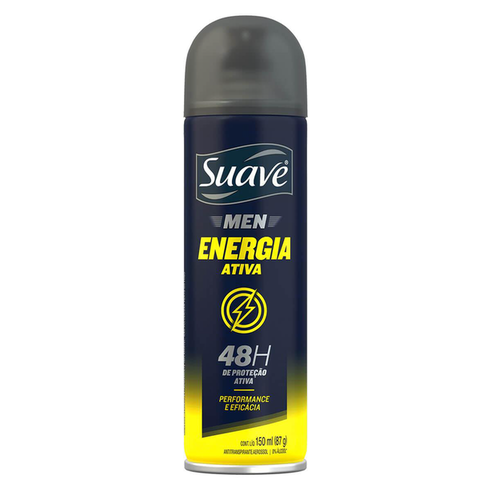 Imagem do produto Desodorante Antitrasnpirante Aerosol Suave Men Energia Ativa 150Ml