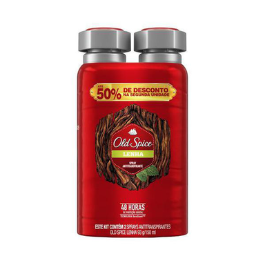 Imagem do produto Desodorante Old Spice Lenha Aerosol Antitranspirante 48H 150Ml + Até 50% Desconto Na 2 Unidade