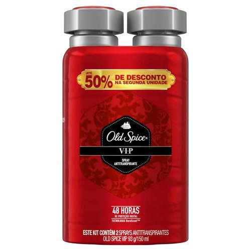 Imagem do produto Desodorante Old Spice Vip Aerosol Antitranspirante 48H 150Ml + Até 50% Desconto Na 2 Unidade