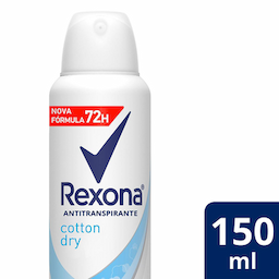 Desodorante Rexona Cotton Dry Aerosol Antitranspirante 48H Com 150Ml