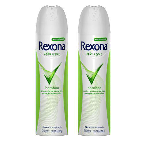 Imagem do produto Desodorante Rexona Women Bamboo Aerosol Antitranspirante 48H 2 Unidades Com 175Ml Cada Com 40% De Desconto Na 2 Unidade