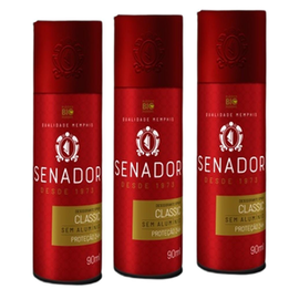 Imagem do produto Desodorante Senador Spray 90Ml Classic Kit 3Un