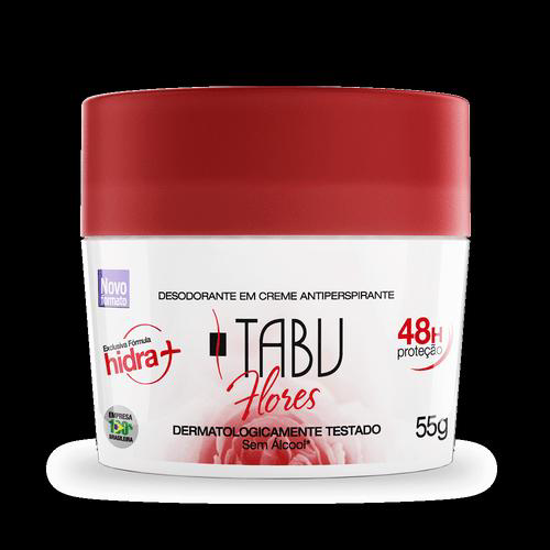 Imagem do produto Desodorante Tabu Flores Antiperspirante Em Creme Com 55G