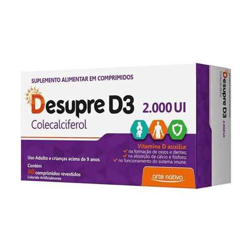 Imagem do produto Desupre D3 2000Ui 40 Comprimidos Vitamina D Arte Nativa