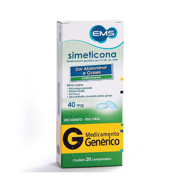 Dimeticona - 40Mg 20 Comprimidos Ems Genérico
