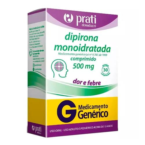 Imagem do produto Dipirona 500Mg 30 Comprimidos - Prati Donaduzzi Genérico