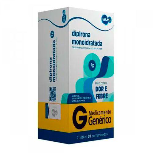 Imagem do produto Dipirona Monoidratada 1G 20 Comprimidos - Ems Genérico