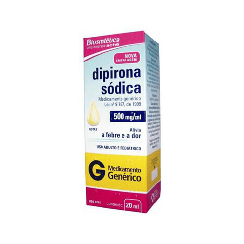 Imagem do produto Dipirona - Sódica 500 Mg Ml Solução 20 Ml Aché Genérico