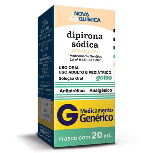 Imagem do produto Dipirona Sódica Gotas 500Mg Ml 20Ml Nova - Nova Química Genérico