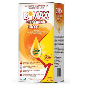 Imagem do produto Dmax Vitamina D Colecalciferol Gotas 10000Ui/Ml 20Ml