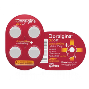 Imagem do produto Doralgina Dipcaf Com 4 Comprimidos