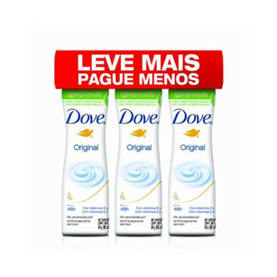Imagem do produto Dove Kit 3 Desodorante Aerosol Original 54G Leve Mais Pague Menos