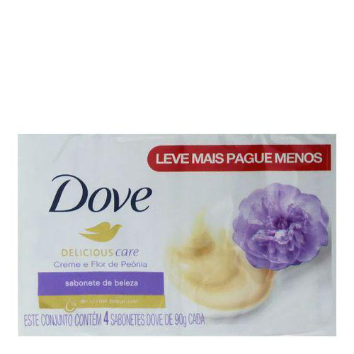 Imagem do produto Dove Sabonete Creme Leite Flor Peonia 4 Unidades De 90 G Cada Preco Especial