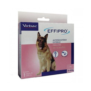 Imagem do produto Effipro Antiparasitário Para Cães Grandes De 2040 Kg 1 Pipeta De 2,68 Ml