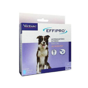Imagem do produto Effipro Antiparasitário Para Cães Médios 1020 Kg 1 Pipeta De 1,34 Ml
