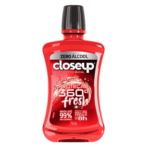 Imagem do produto Enxaguante Bucal Closeup Red Hot Proteção 360 Fresh Zero Álcool 250Ml