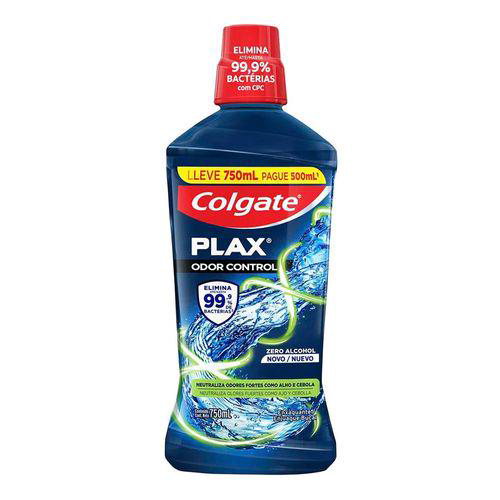 Imagem do produto Enxaguatório Bucal Colgate Plax Odor Control Sem Álcool 750Ml