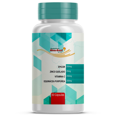 Imagem do produto Epicor 250Mg Zinco Quelado 25Mg Vitamina C 250Mg Equinácea 250Mg 60 Cápsulas