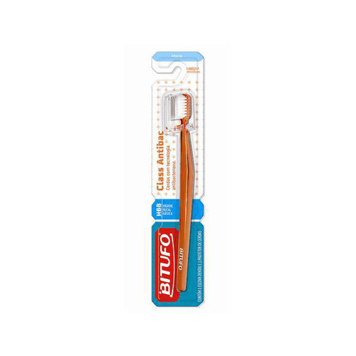 Imagem do produto Escova Dental Bitufo Class Antibac Macia Cores Sortidas Cabeça P Arredondada Com 1 Unidade