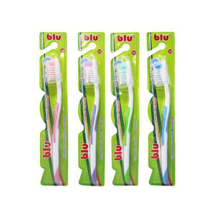 Imagem do produto Escova Dental Blu Media Com Limpador De Língua E Protetor De Cerda 1 Unidade Cores Sortidas