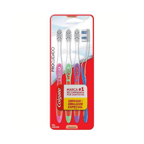 Imagem do produto Escova Dental Colgate Pro Cuidado Com 4 Unidades