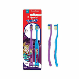Escova Dental Infantil Colgate Tendy Extra Macia Cores Sortidas 2 Unidades