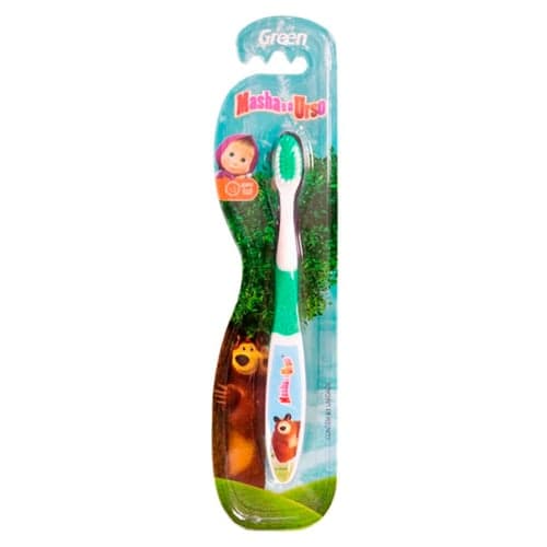 Imagem do produto Escova Dental Infantil Green Masha E O Urso Cores Sortidas 1 Unidade